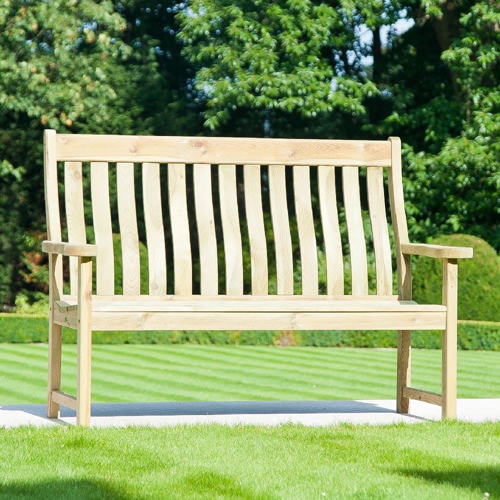 Pelham Wooden High Back Garden Seating Bench In Ash Grey