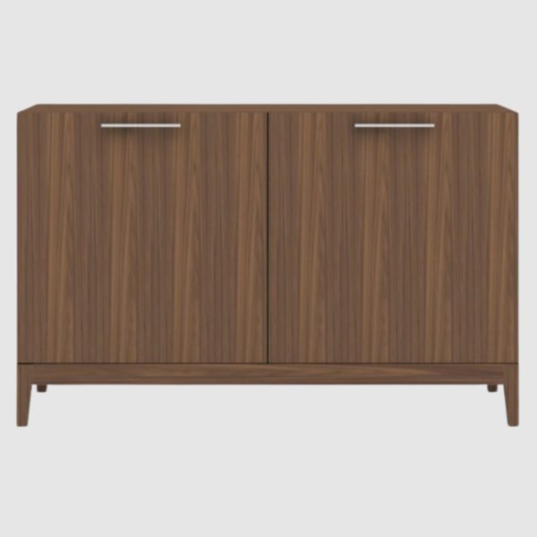 Peoria Wooden Sideboard With 2 Doors In Walnut | Bed Sava