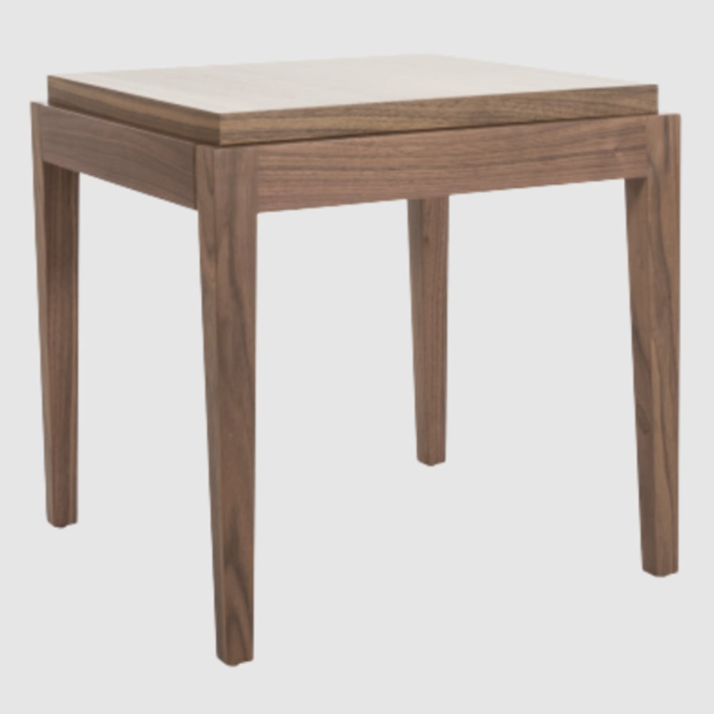 Peoria Wooden Square Lamp Table In Walnut