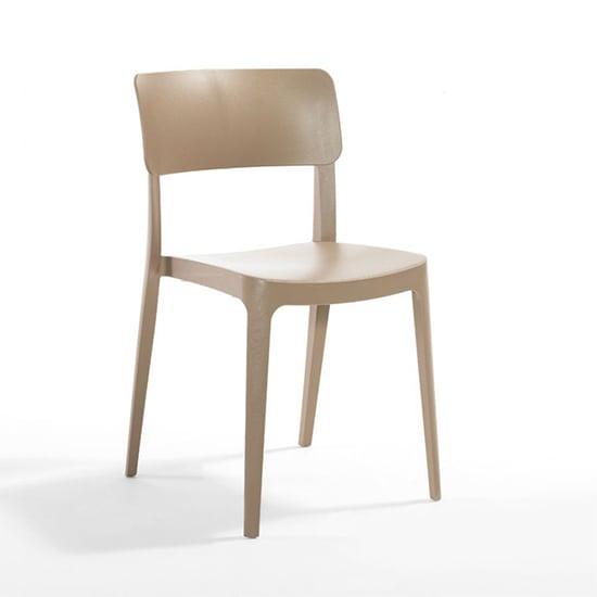 Peyton Polypropylene Side Chair In Sand Beige