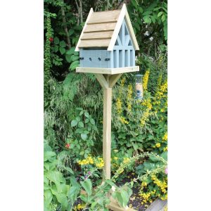 Piercy Wooden Garden Bird Table In Natural | Bed Sava