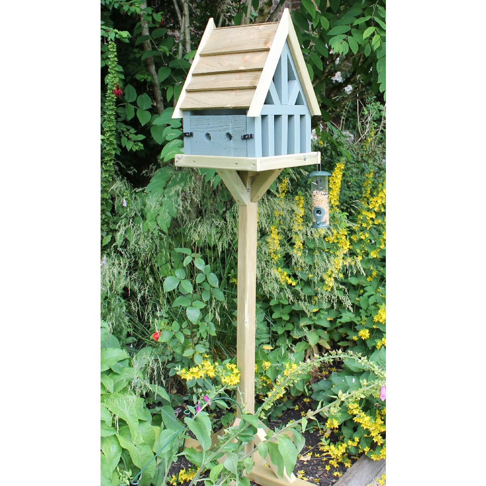 Piercy Wooden Garden Bird Table In Natural