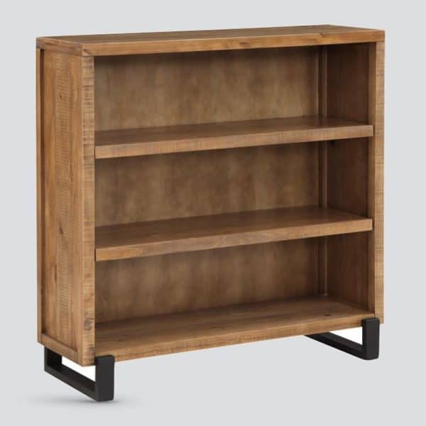 Pierre Wooden Bookcase With 3 Shelves In Oak | Bed Sava