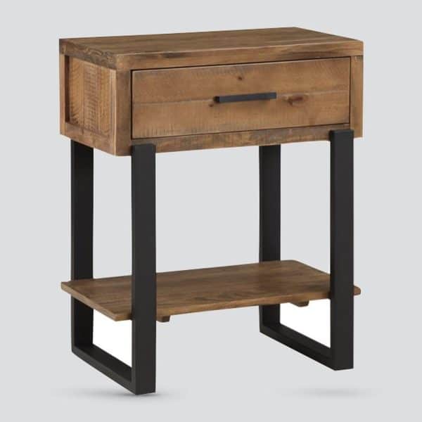 Pierre Wooden Console Table With 1 Drawer In Oak | Bed Sava