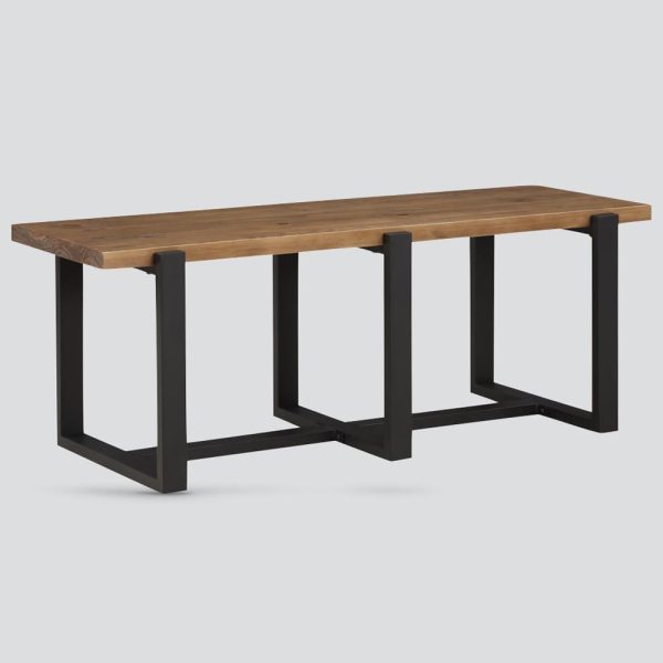 Pierre Wooden Rectangular Dining Bench In Oak | Bed Sava