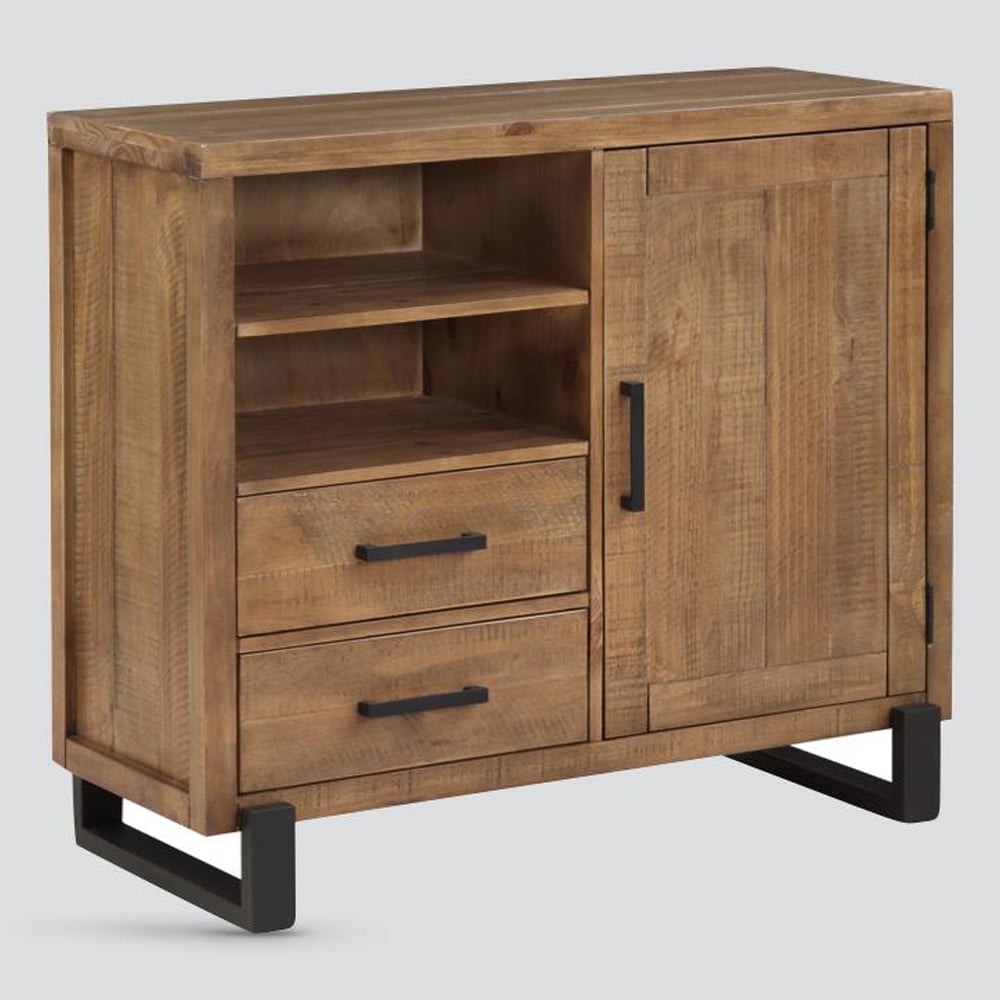 Pierre Wooden TV Sideboard With 1 Door 2 Drawers In Oak