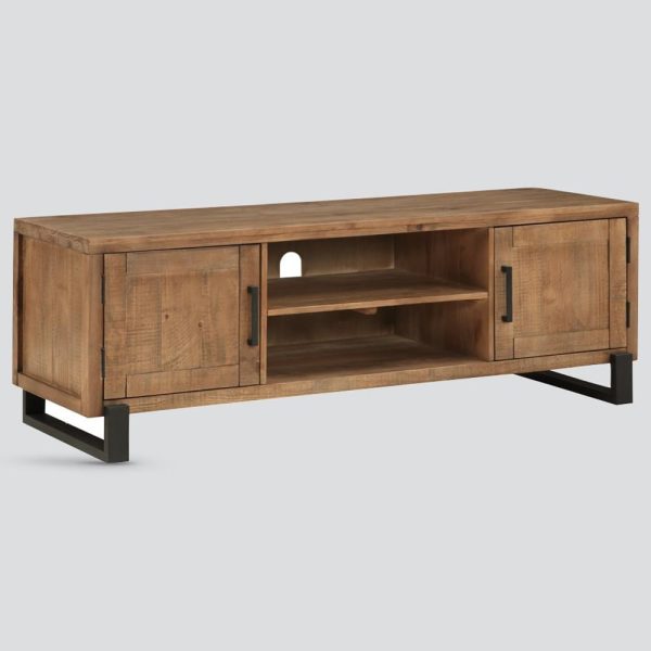 Pierre Wooden TV Stand With 2 Doors In Oak | Bed Sava