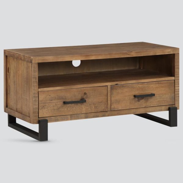 Pierre Wooden TV Stand With 2 Drawers In Oak | Bed Sava