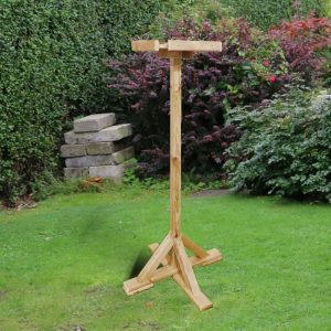 Pinehurst Wooden Garden Bird Feeder Table In Natural | Bed Sava