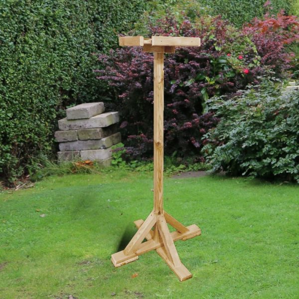 Pinehurst Wooden Garden Bird Feeder Table In Natural | Bed Sava