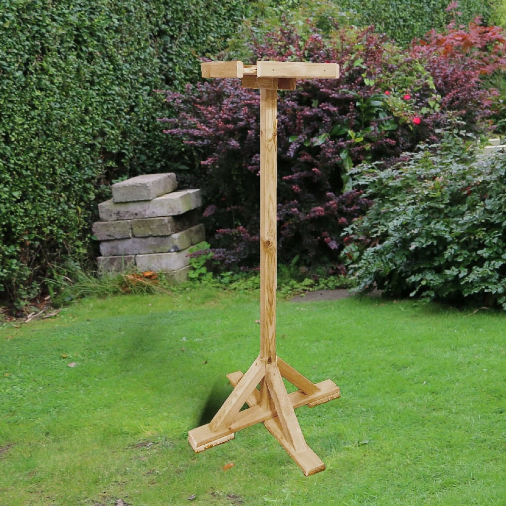 Pinehurst Wooden Garden Bird Feeder Table In Natural