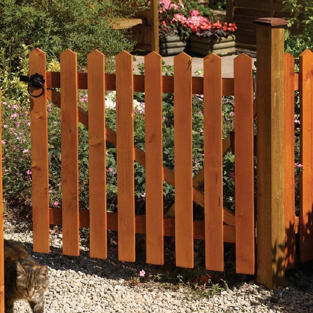 Pitlochry Wooden Garden Fence In Honey Brown 6x3