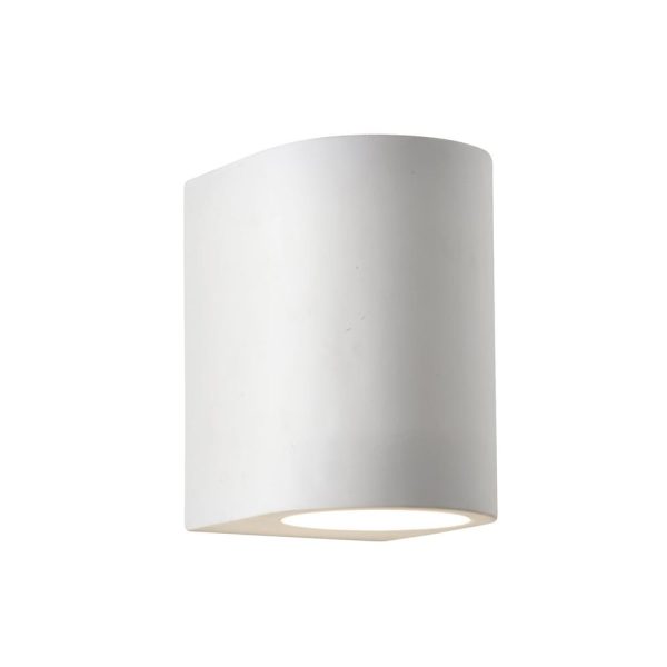 Plaster Cylindrical Shape Wall Light In Gypsum | Bed Sava