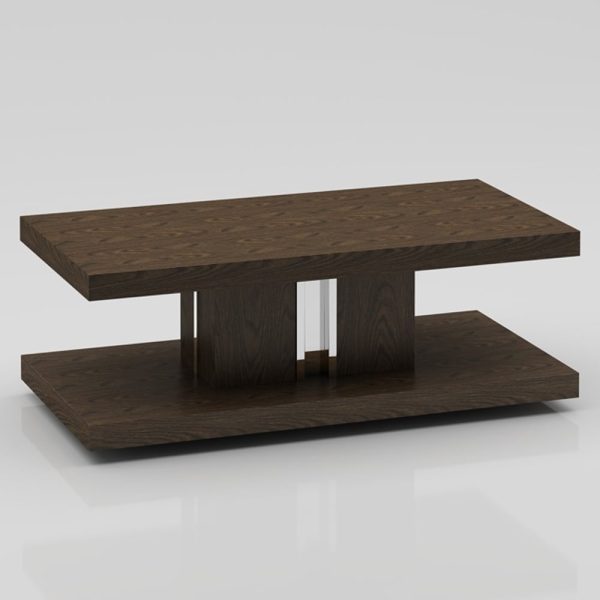 Preston Wooden Rectangular Coffee Table In Richmond Dark Elm | Bed Sava