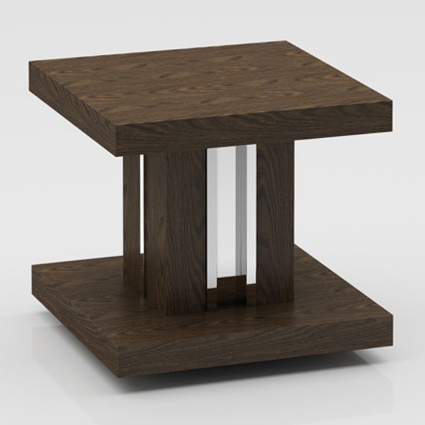 Preston Wooden Square End Table In Richmond Dark Elm | Bed Sava