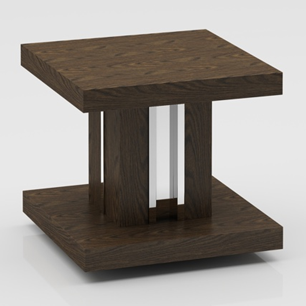 Preston Wooden Square End Table In Richmond Dark Elm