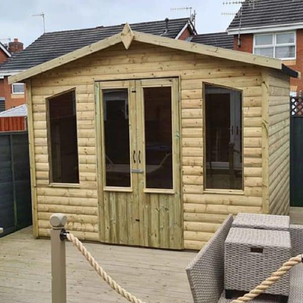 Pretoria Large Wooden Garden Summerhouse In Natural | Bed Sava