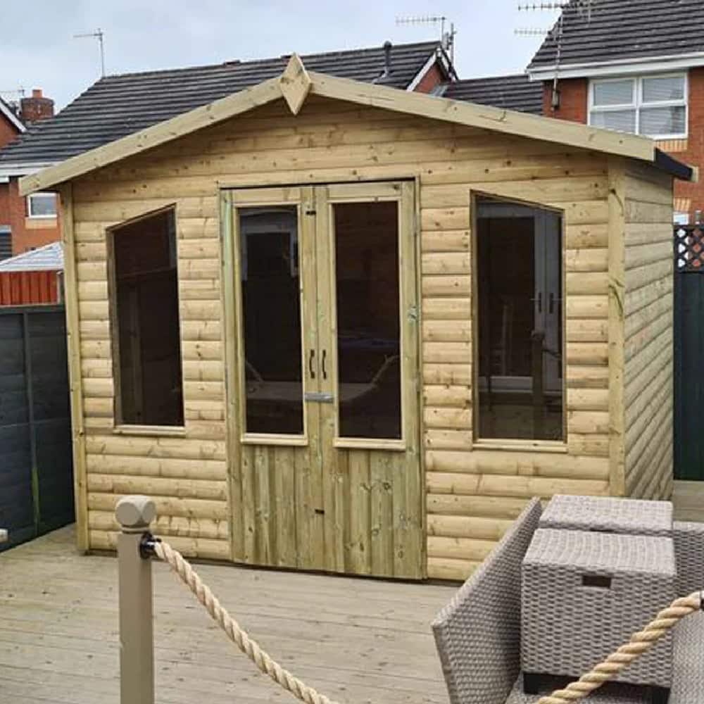 Pretoria Large Wooden Garden Summerhouse In Natural