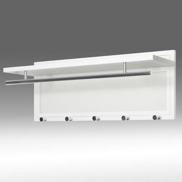 Prichard Metal Coat Rack In Chrome White | Bed Sava
