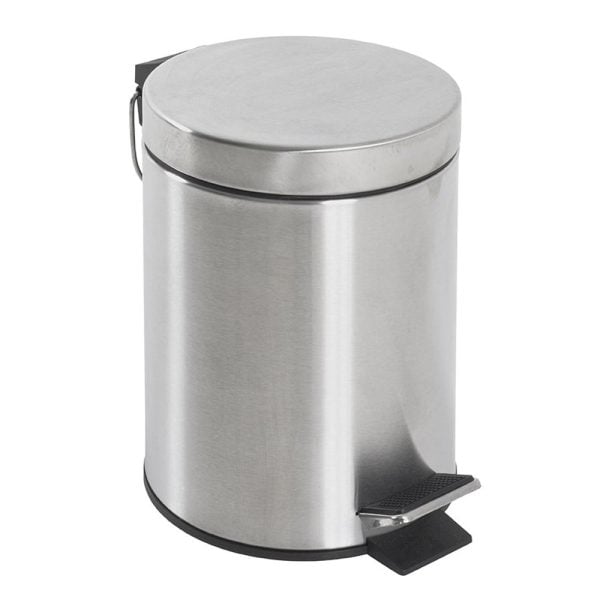 Prichard Stainless Steel 3 Litre Pedal Bin In Silver | Bed Sava