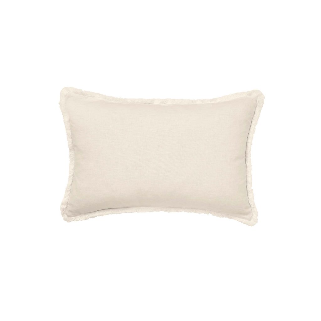 William Morris Pure Linen Cotton Cushion 60cm x 40cm, White