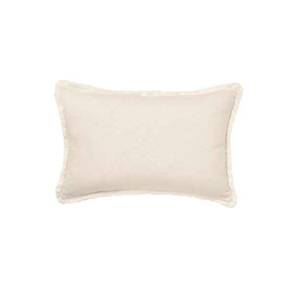 William Morris Pure Linen Cotton Cushion 60cm x 40cm White | Bed Sava