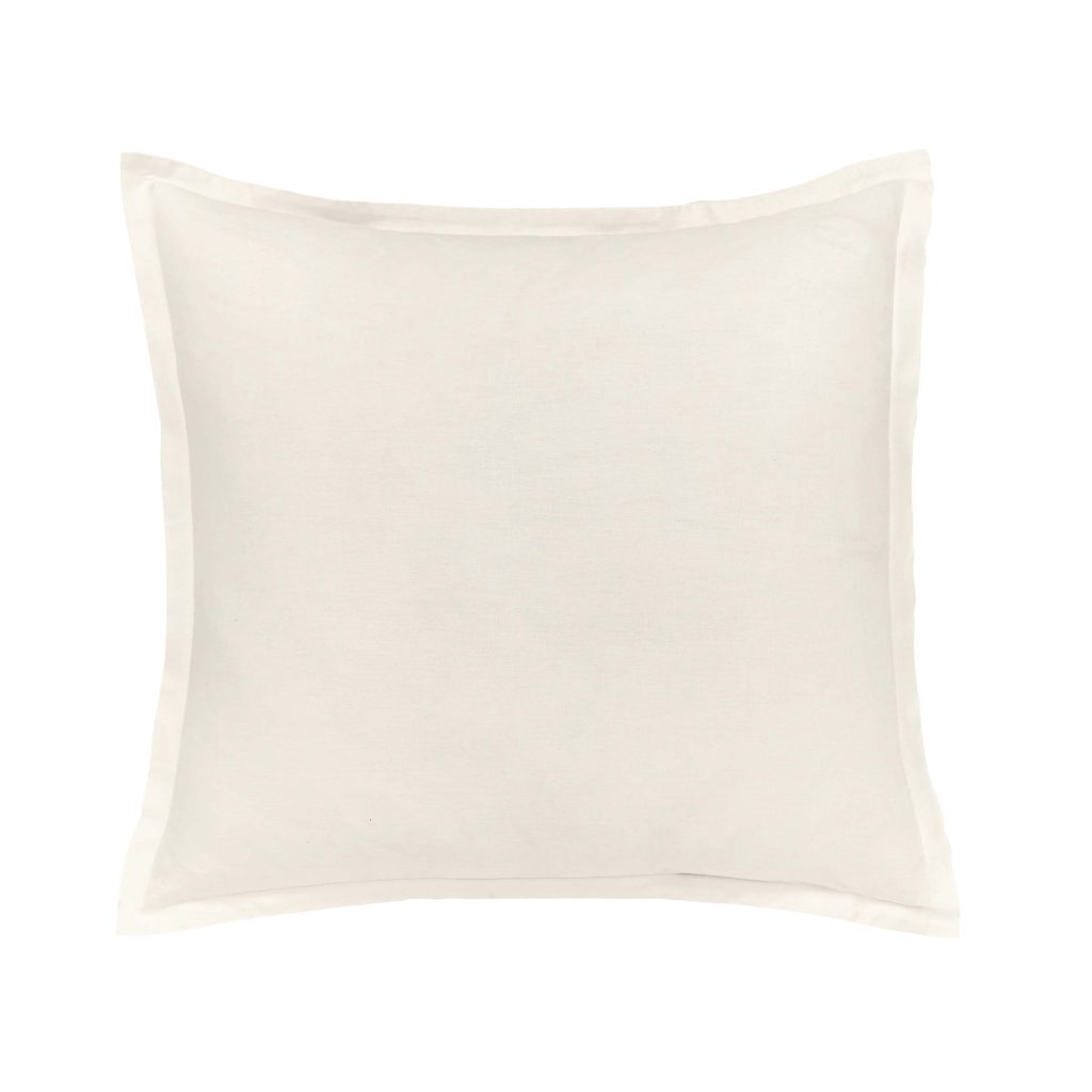 William Morris Pure Linen Cotton Sham Pillowcase, White