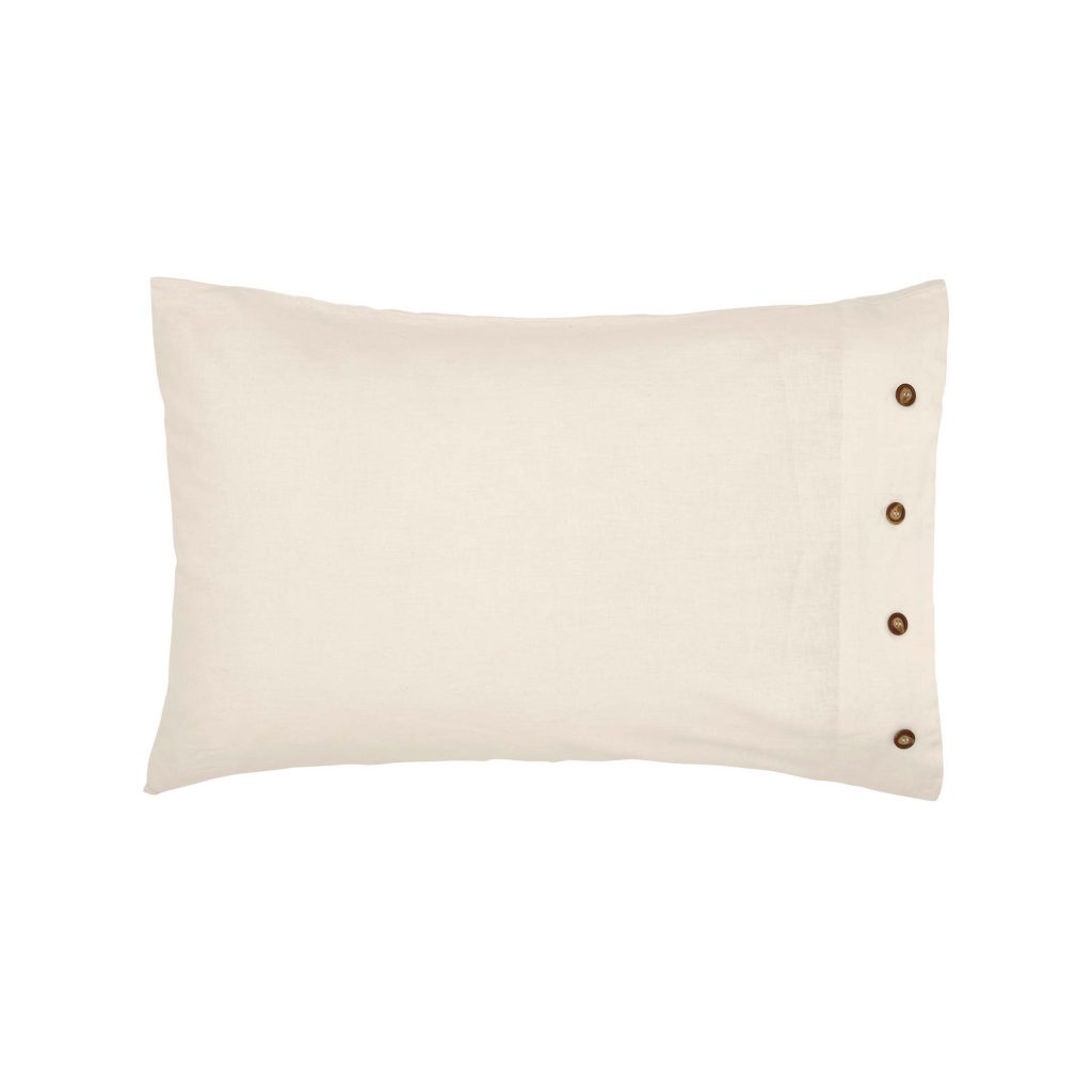 William Morris Pure Linen Cotton Standard Pillowcase, White