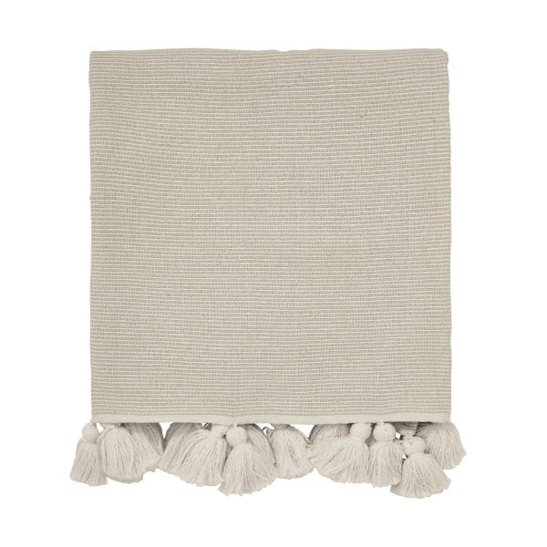 William Morris Pure Torshavn Woven Throw Linen | Bed Sava