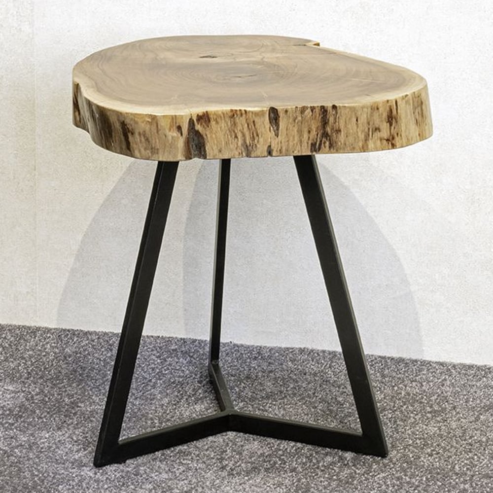 Putnam Large Wooden End Table In Oak And Black