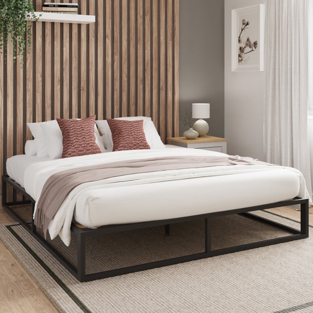Putney Metal Double Bed In Black