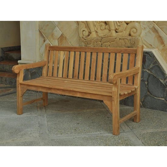 Quin Wooden Medium Seating Bench Teak