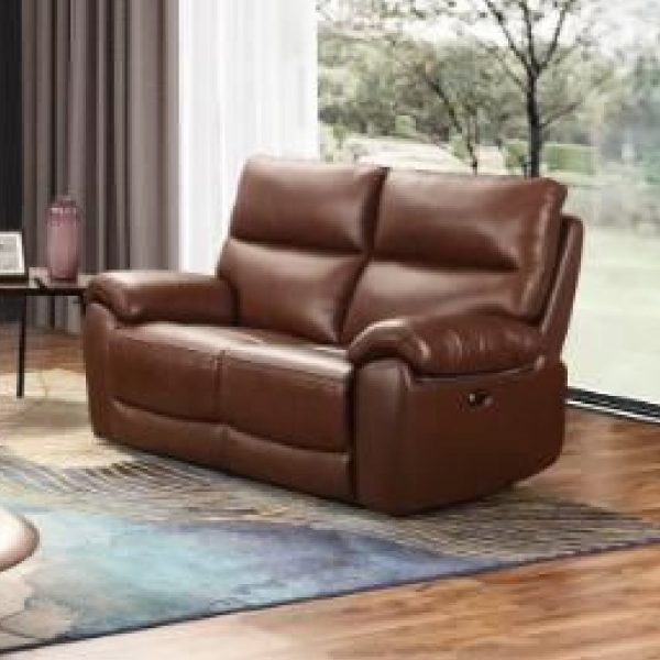 Radford Leather 2 Seater Sofa In Saddle | Bed Sava