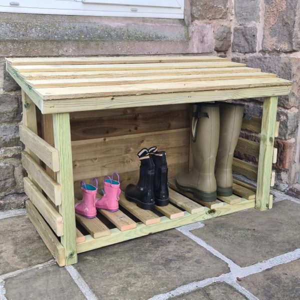 Raivo Wooden Outdoor Boot Store In Natural | Bed Sava
