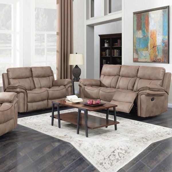 Rasalas Fabric Recliner 3+2 Seater Sofa Set In Sahara | Bed Sava