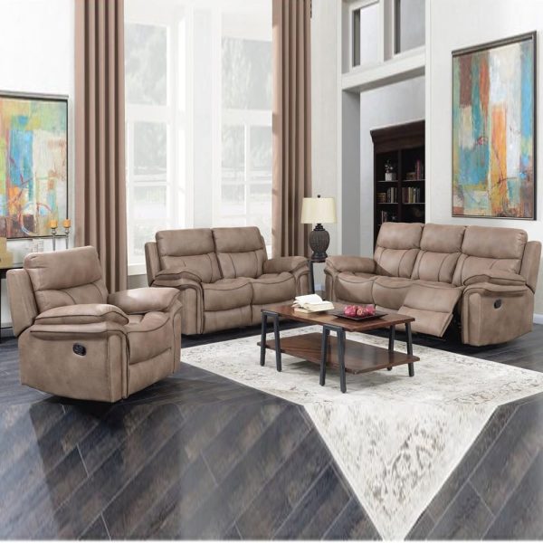 Rasalas Fabric Recliner Sofa Suite In Sahara | Bed Sava
