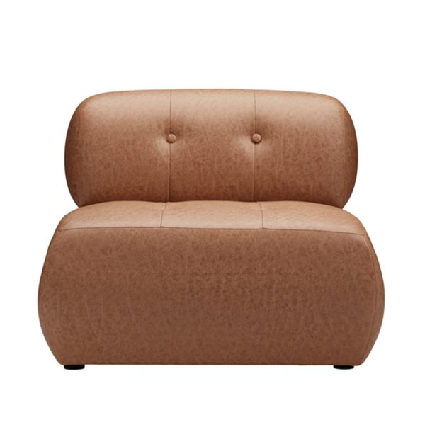Rawlins Faux Leather Accent Chair In Tan | Bed Sava