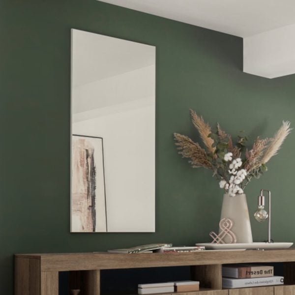 Raya Bedroom Wall Mirror In White Frame | Bed Sava