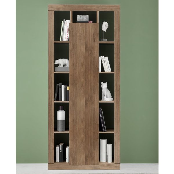Raya Wooden Bookcase With 1 Door In Mercure | Bed Sava