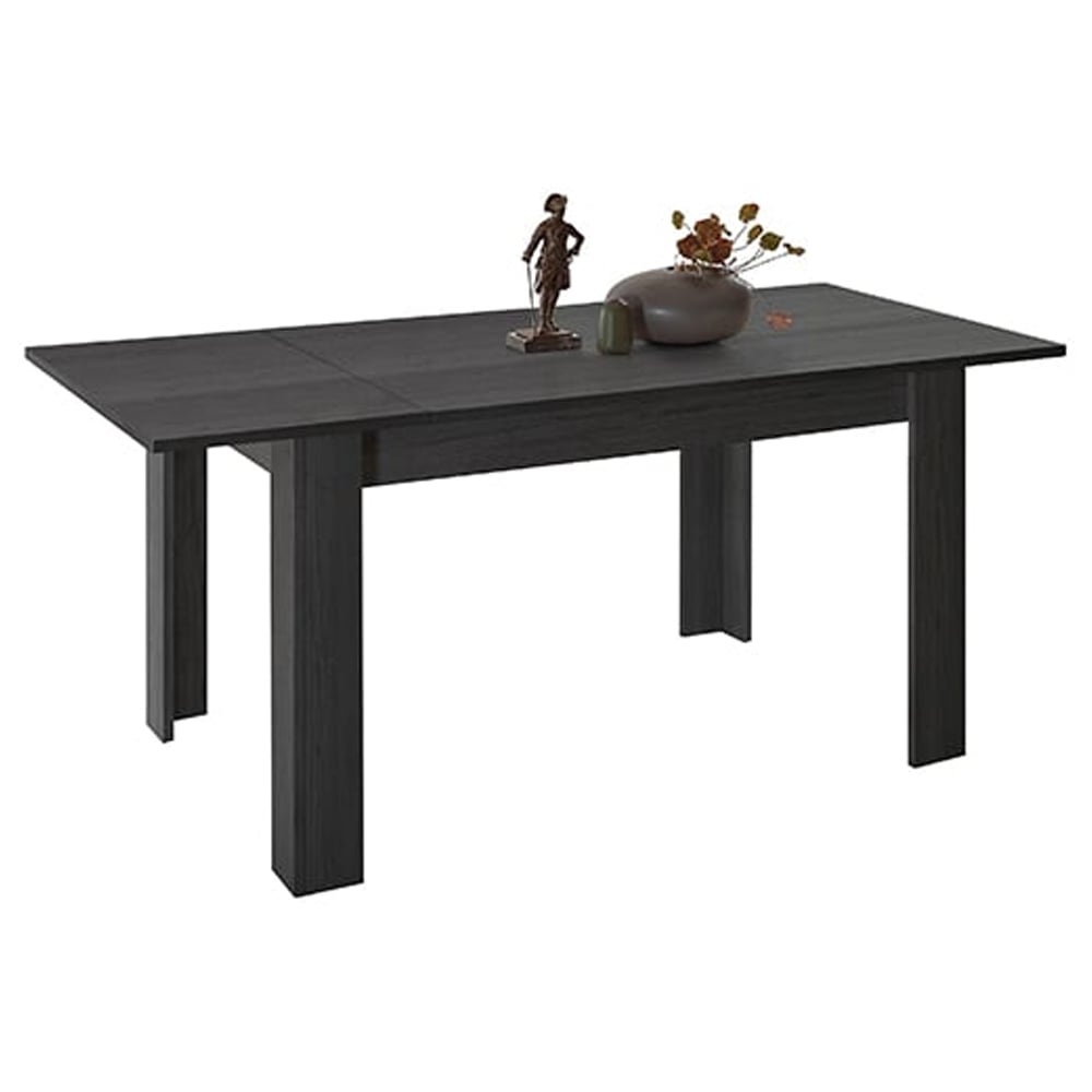 Raya Wooden Extending Dining Table In Black Oak