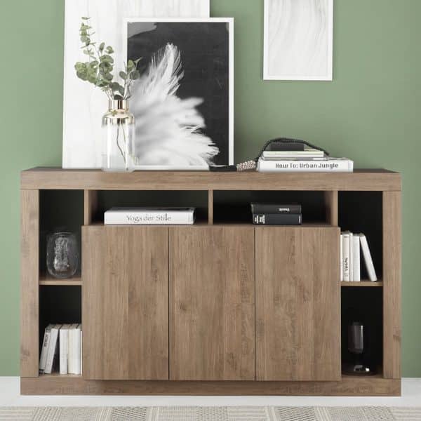 Raya Wooden Sideboard With 3 Doors In Mercure | Bed Sava