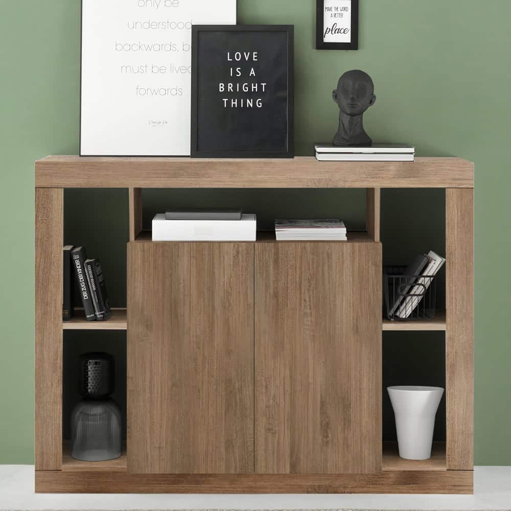 Raya Wooden Sideboard With 2 Doors In Mercure