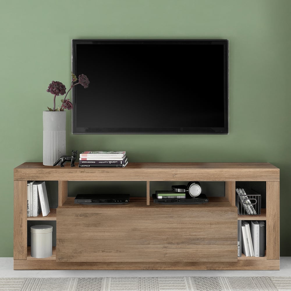 Raya Wooden TV Stand With 1 Flap Door In Mercure