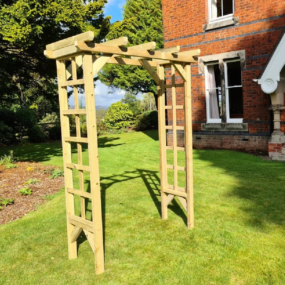 Redbridge Small Wooden Garden Arch In Natural