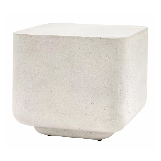 Redding Wooden Side Table In Concrete Effect