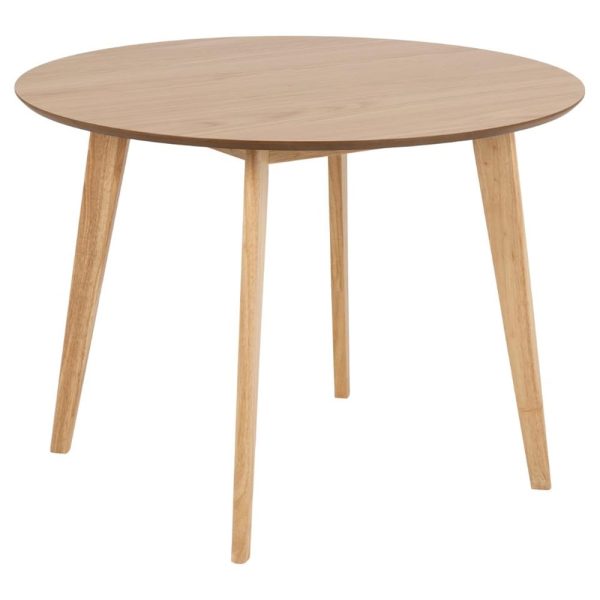 Reims Small Wooden Round Dining Table In Oak | Bed Sava