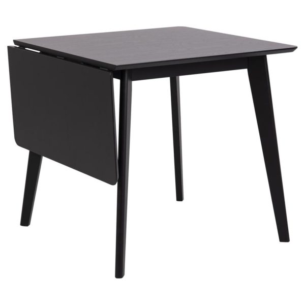 Reims Wooden Extending Dining Table In Matt Black | Bed Sava