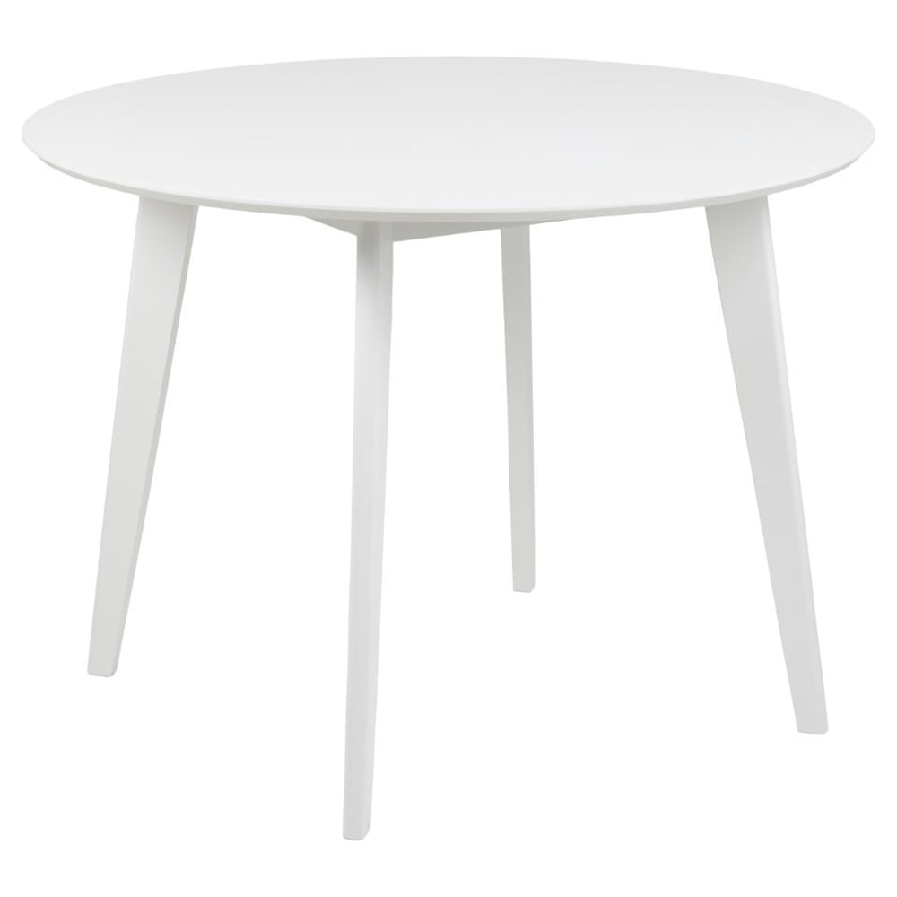 Reims Wooden Round Dining Table In White