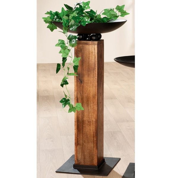 Renee Large Wooden Metal Bow Stand In Anthracite And Natural | Bed Sava