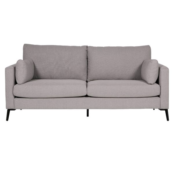 Renton Poly Fabric 3 Seater Sofa In Greige | Bed Sava